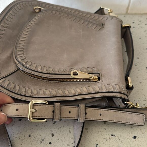 Rebecca Minkoff Vanity Saddle Genuine Leather Crossbody Bag Handbag Whip-Stitch - Picture 16 of 16